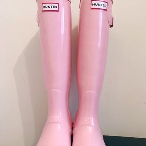 Baby Pink Hunter Rain Boots Wellies Galoshes